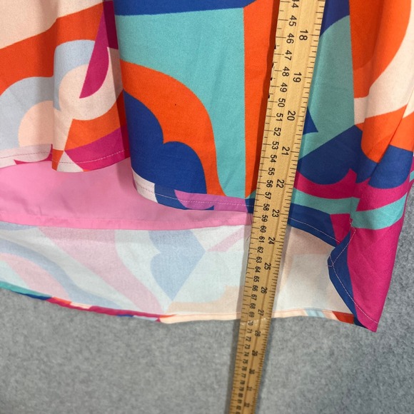 SSYS The Label Womens Short Sleeve V-Neck Geometric Abstract Print Tops Lot of 2 - Picture 8 of 10